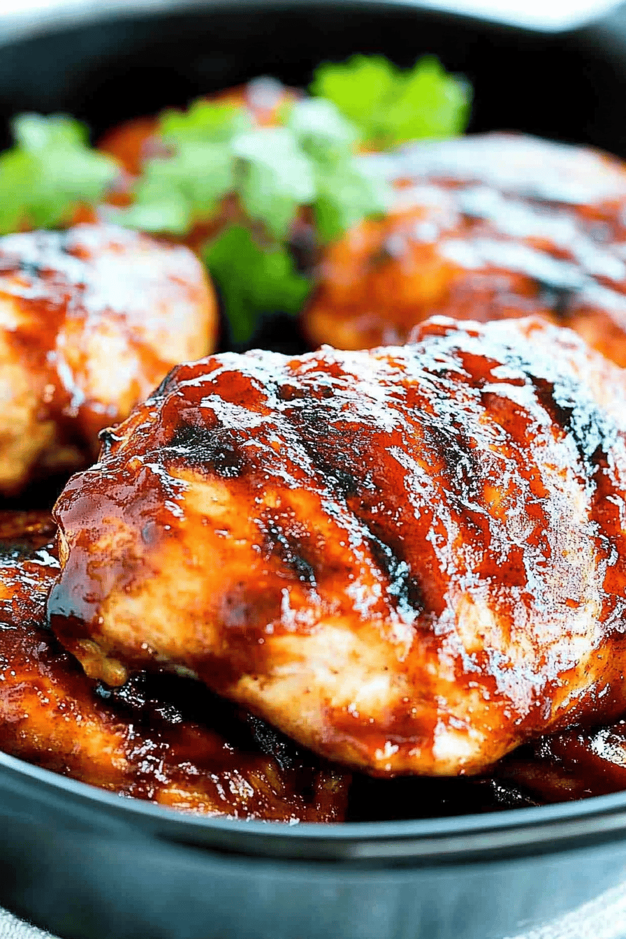 Oven BBQ Chicken Breasts ingredients organized and measured on kitchen counter