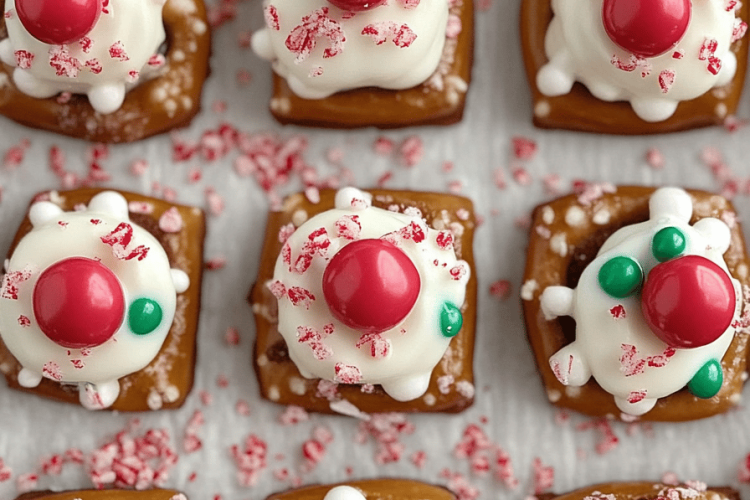 Peppermint Bark Pretzel Bites
