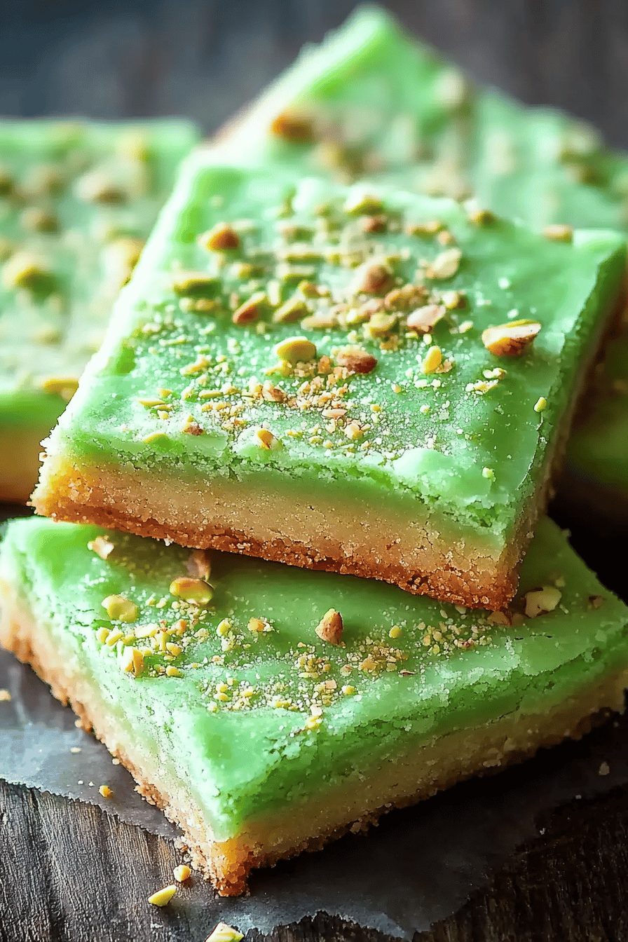 Pistachio Cookie Bars ingredients organized and measured on kitchen counter