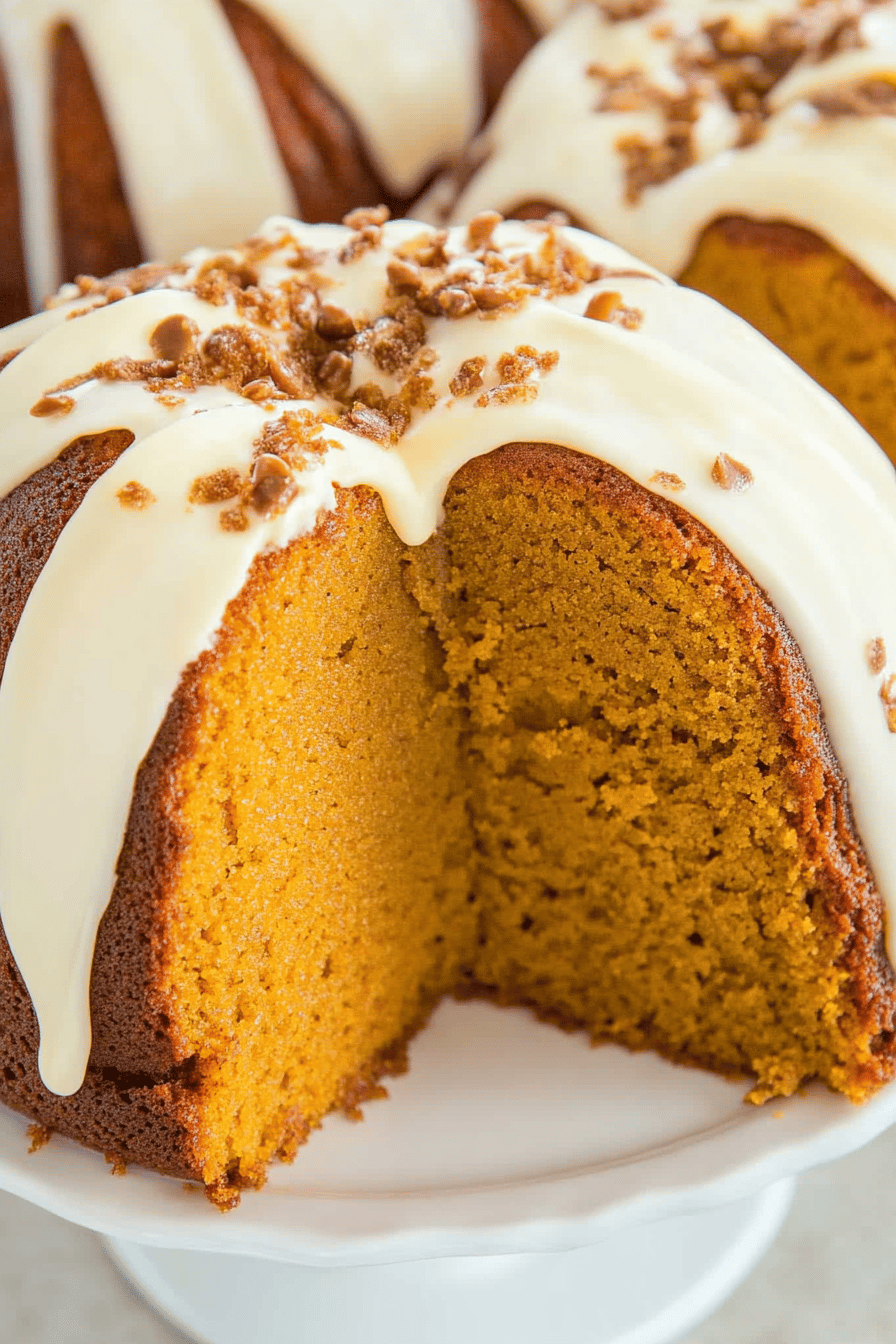Pumpkin Spice Bundt Cake ingredients organized and measured on kitchen counter