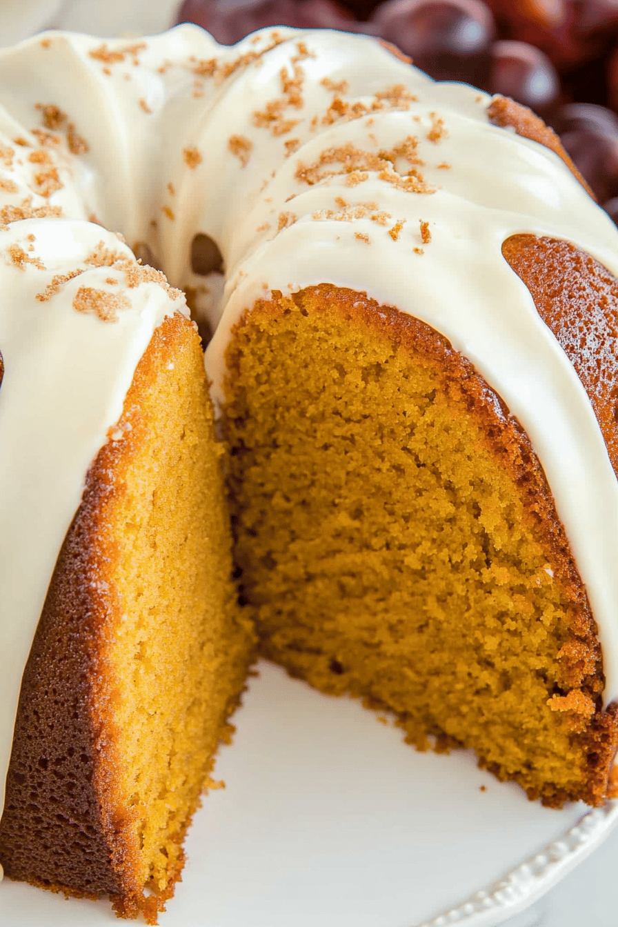 Pumpkin Spice Bundt Cake final dish beautifully presented and ready to serve