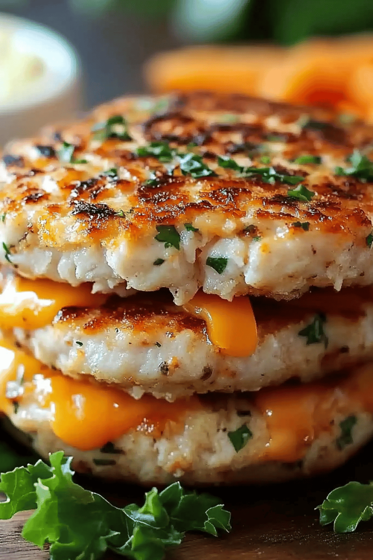 Ranch Cheddar Chicken Burgers