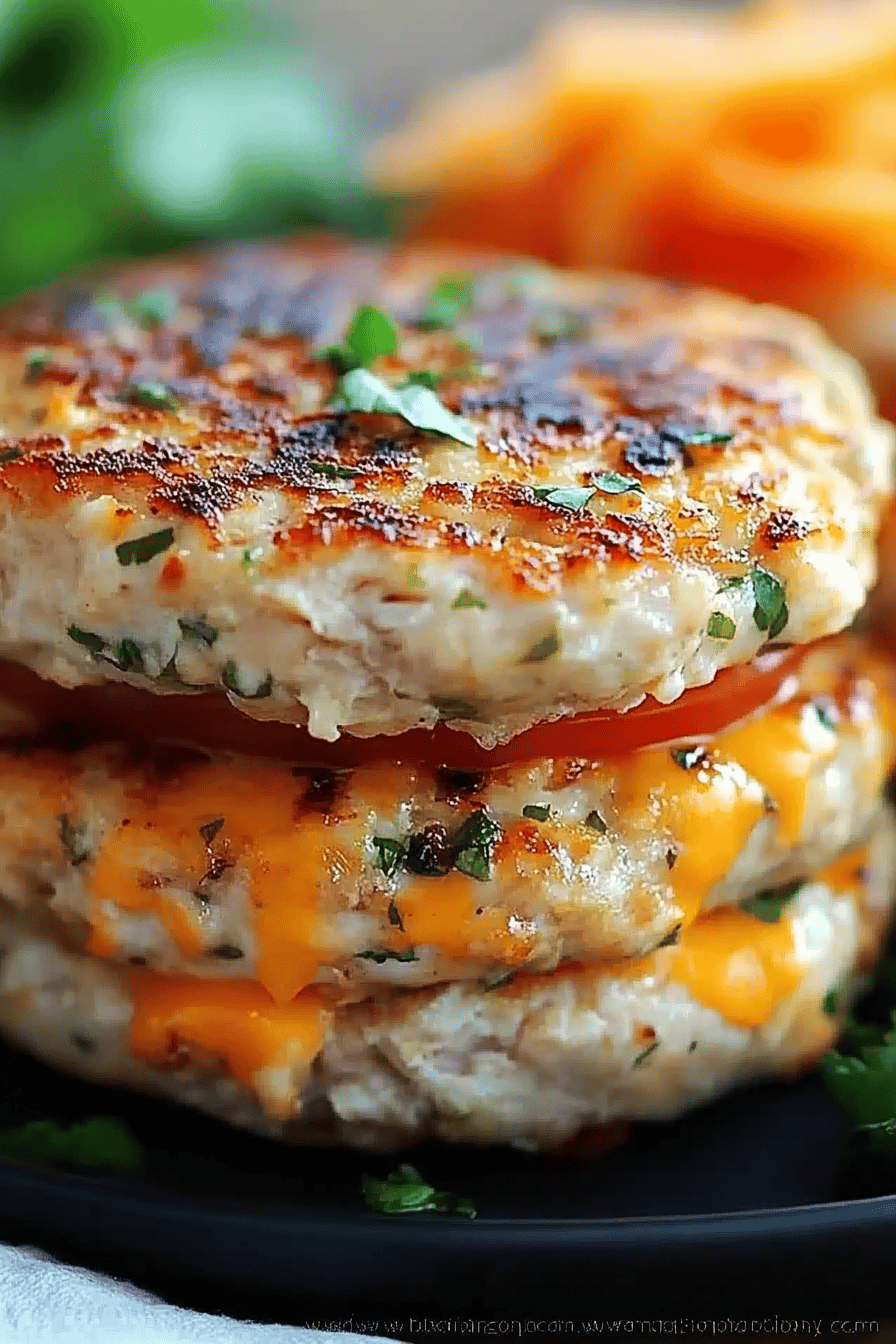 Ranch Cheddar Chicken Burgers ingredients organized and measured on kitchen counter