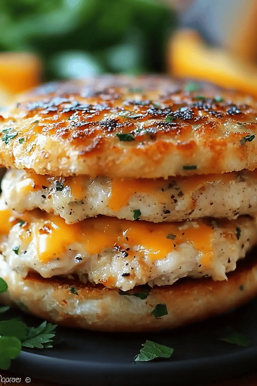 Ranch Cheddar Chicken Burgers final dish beautifully presented and ready to serve