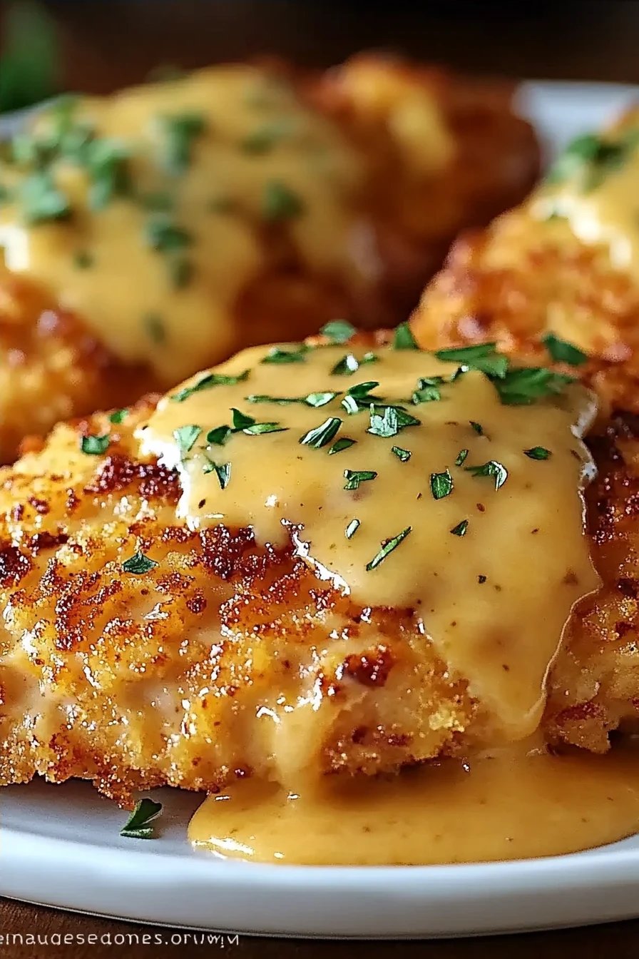 Ritz Cracker Chicken slice on plate showing perfect texture and swirl pattern