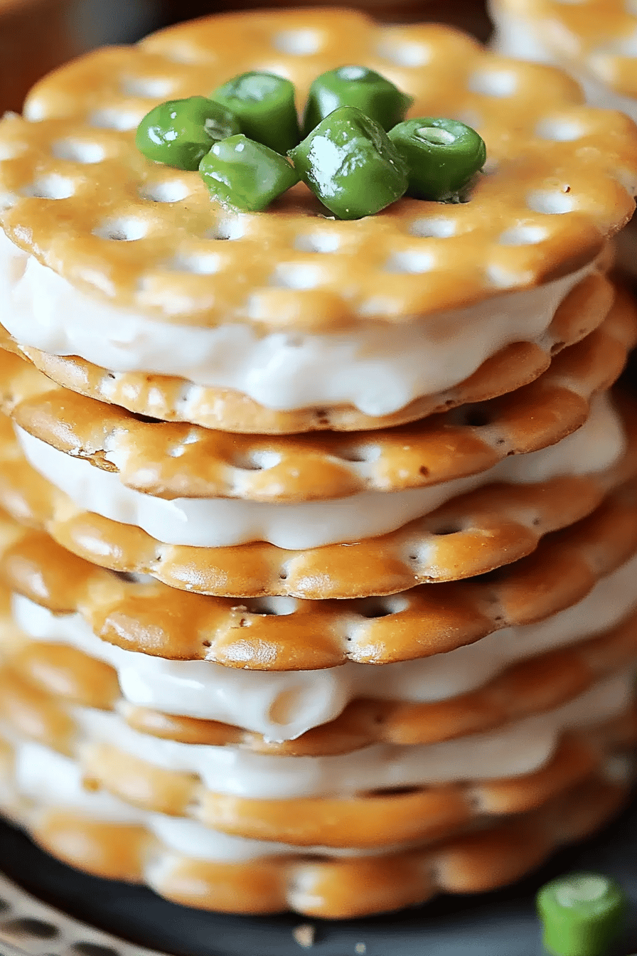 Ritz Cracker Sandwiches slice on plate showing perfect texture and swirl pattern