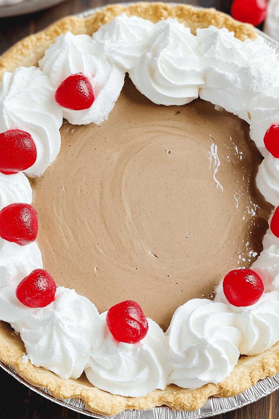 Root Beer Float Pie final dish beautifully presented and ready to serve