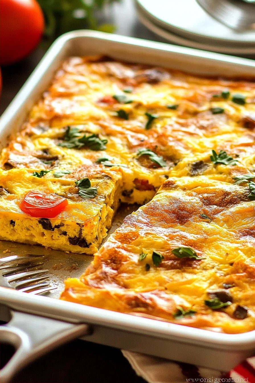 Sheet Pan Frittata final dish beautifully presented and ready to serve