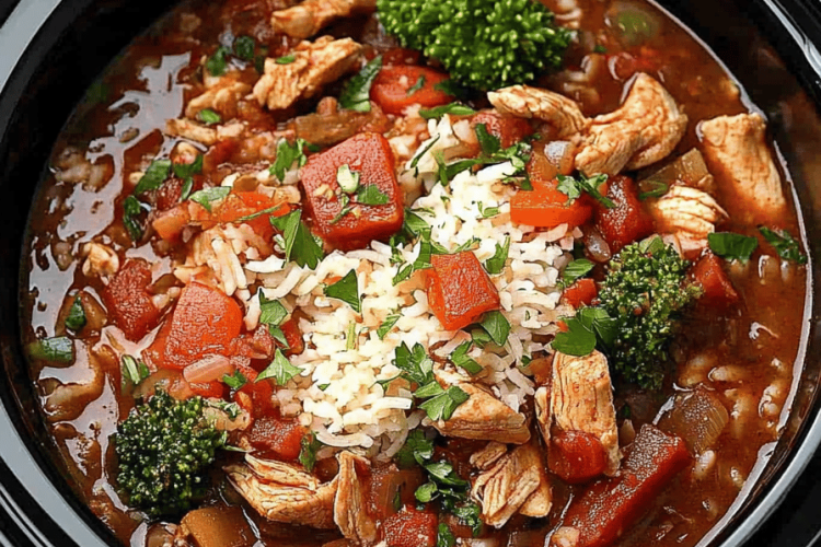 Slow Cooker Chicken Jambalaya