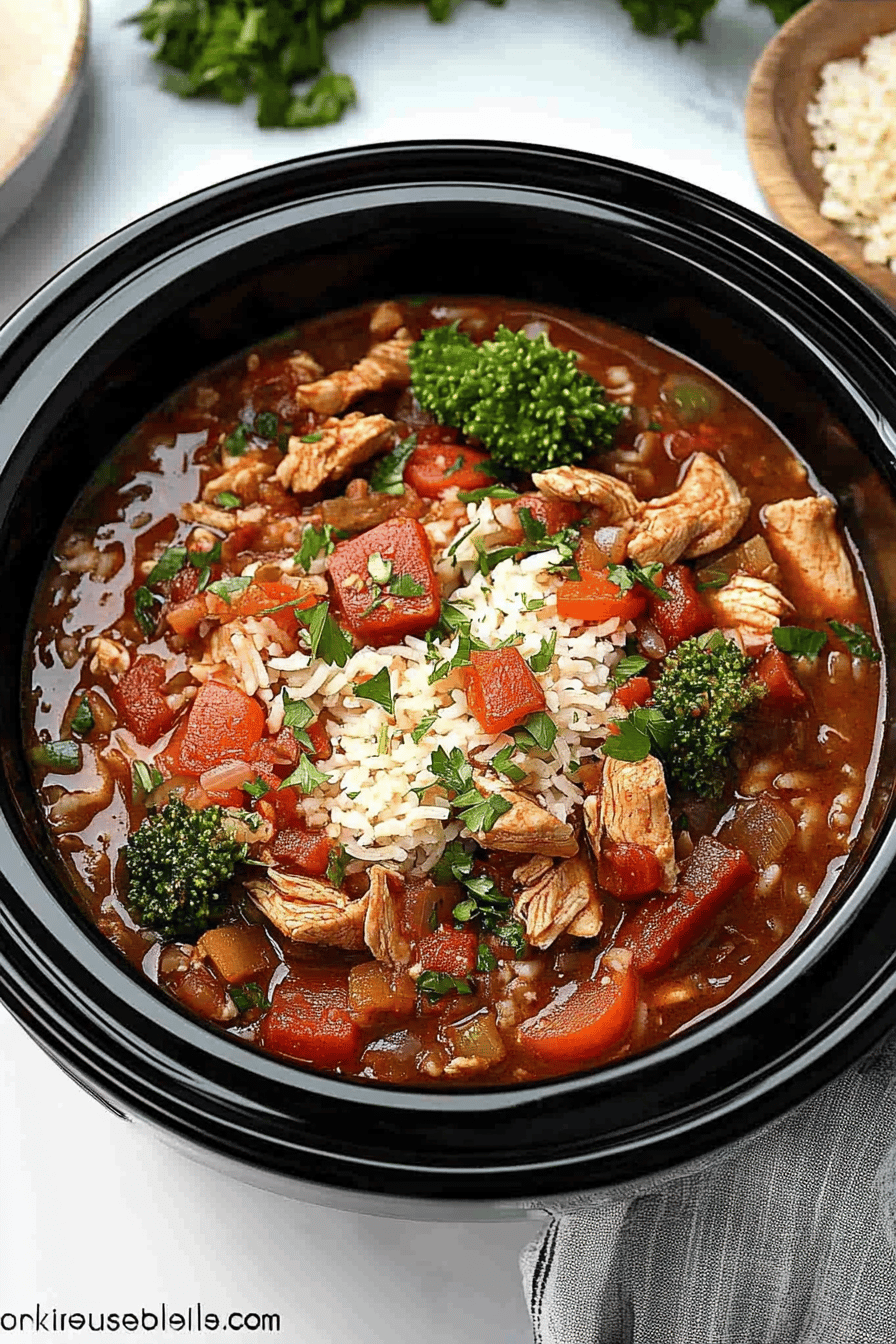 Slow Cooker Chicken Jambalaya