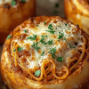 Spaghetti Garlic Bread Bowls