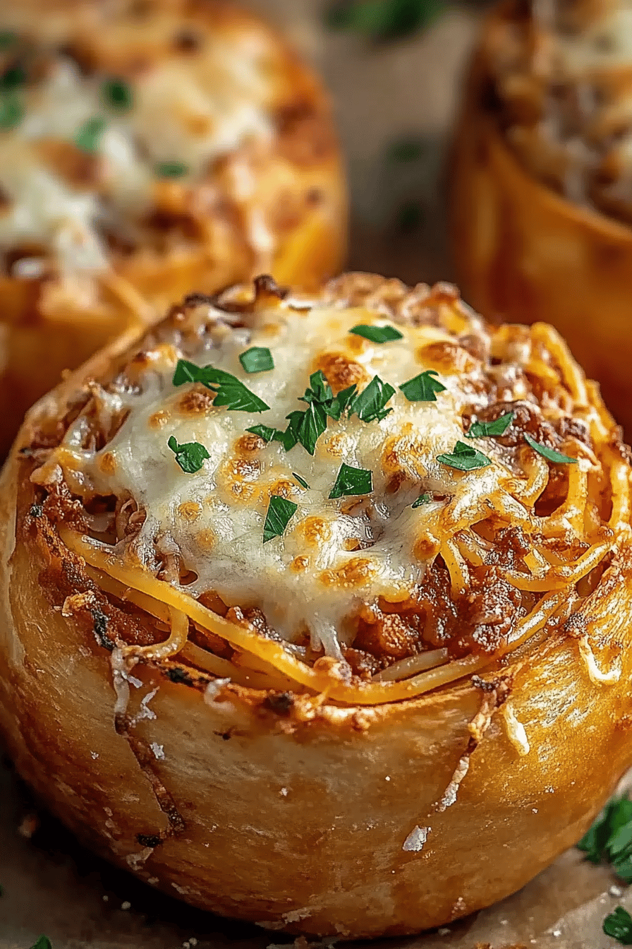 Spaghetti Garlic Bread Bowls ingredients organized and measured on kitchen counter