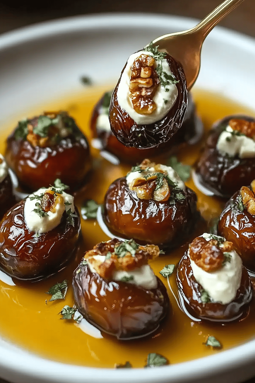 Stuffed Dates Delight final dish beautifully presented and ready to serve