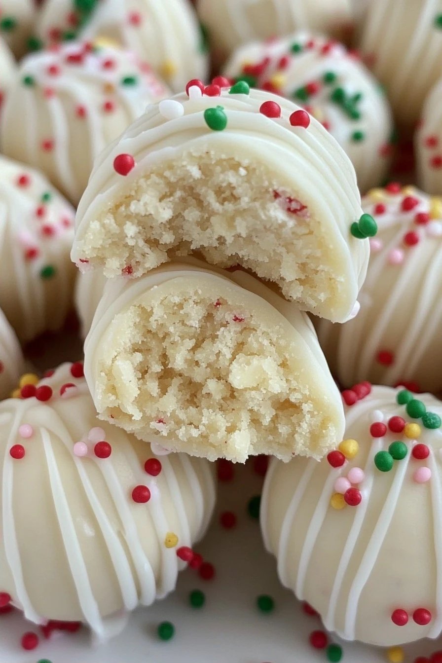 Sugar Cookie Truffles final dish beautifully presented and ready to serve