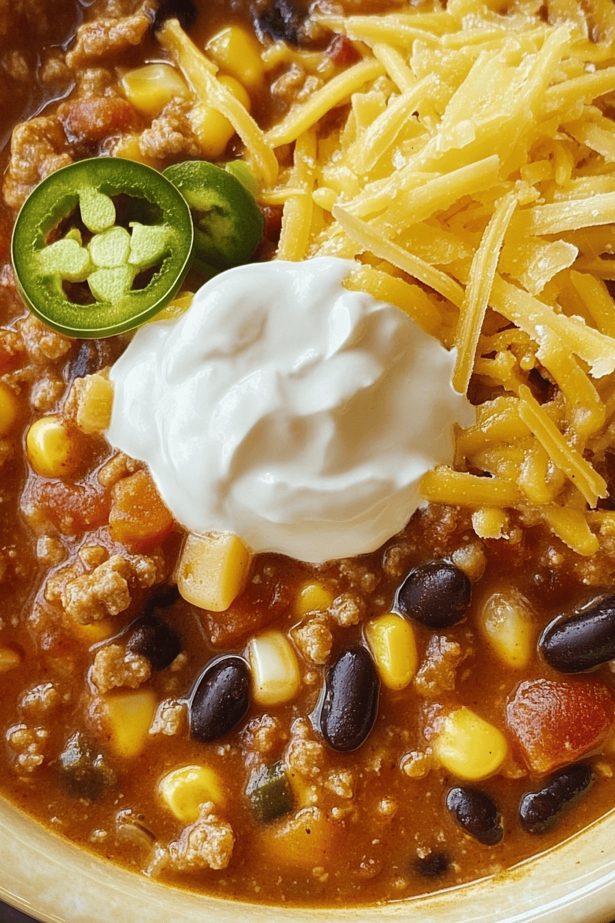 Taco Chili Recipe ingredients organized and measured on kitchen counter