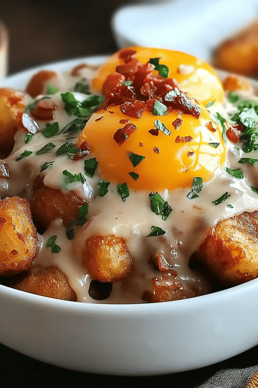 Tater Tot Breakfast Bowl ingredients organized and measured on kitchen counter