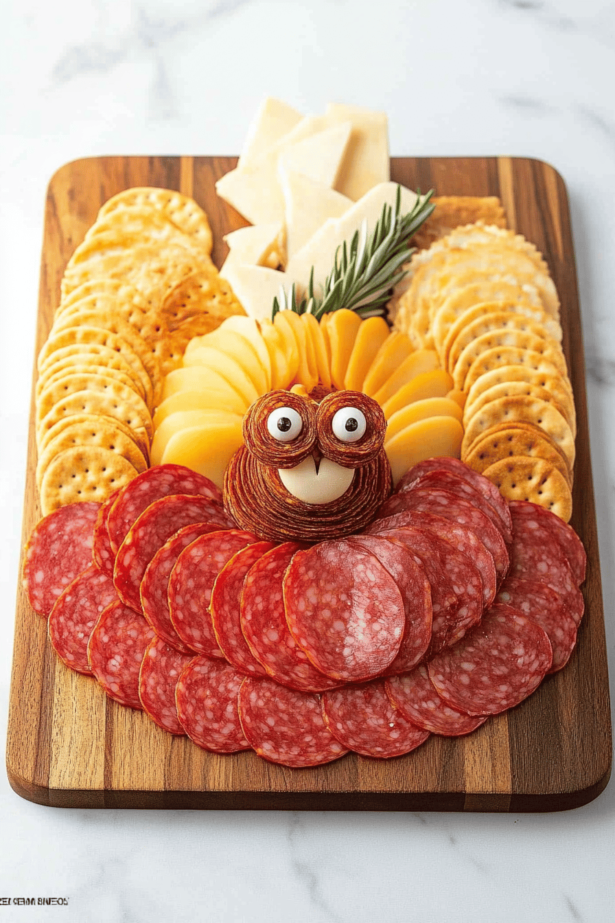 Thanksgiving Charcuterie Board slice on plate showing perfect texture and swirl pattern