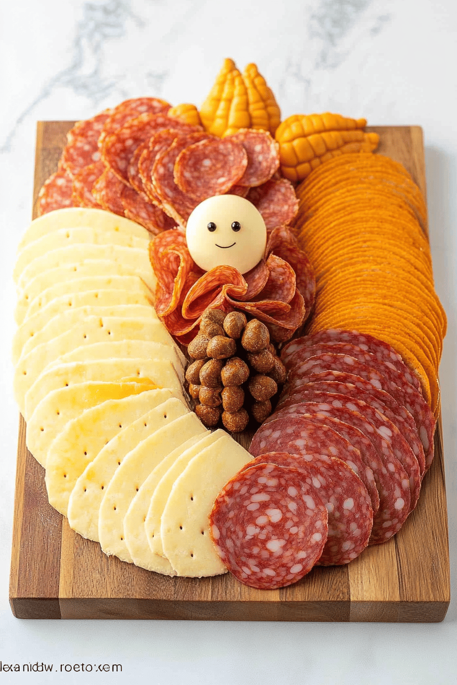 Thanksgiving Charcuterie Board final dish beautifully presented and ready to serve