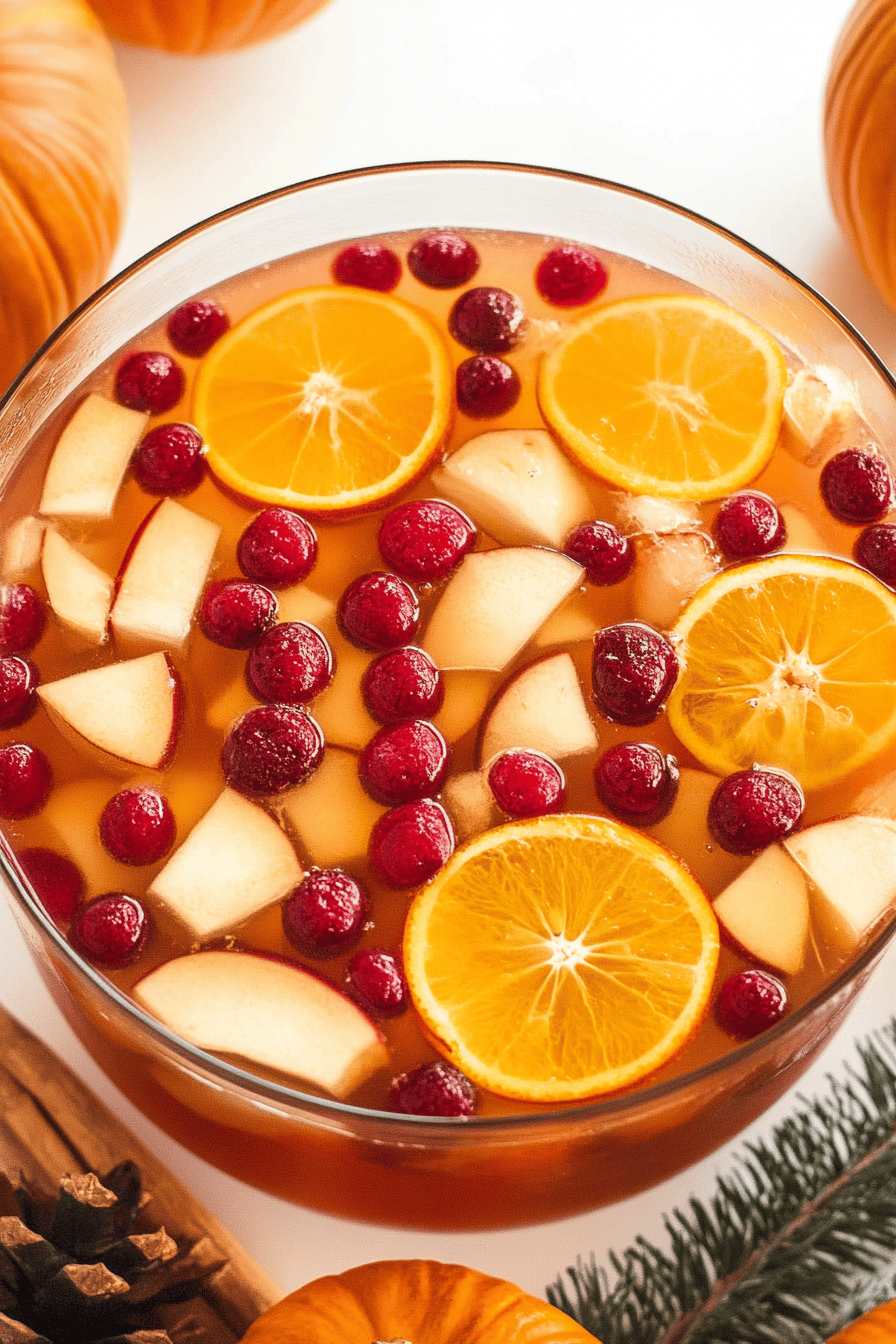 Thanksgiving Punch final dish beautifully presented and ready to serve