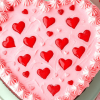heart-shaped cake
