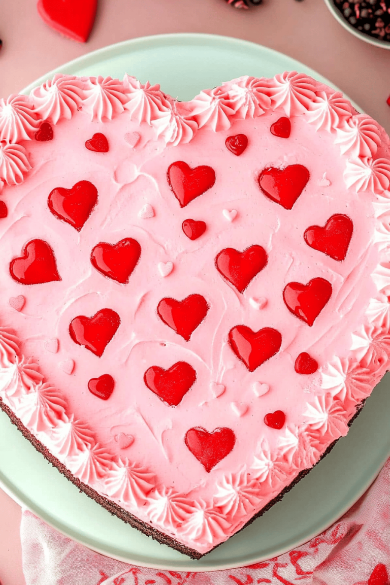 heart-shaped cake