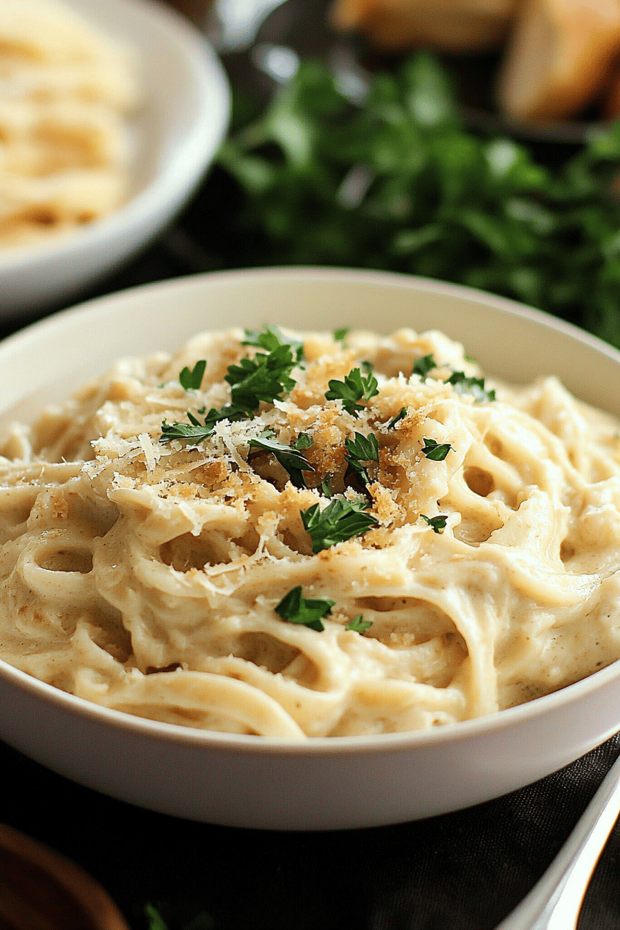 homemade Alfredo sauce ingredients organized and measured on kitchen counter