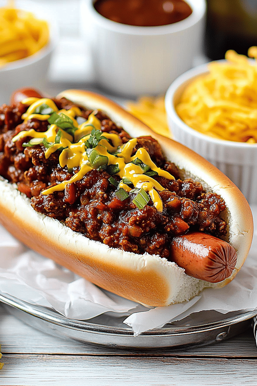 hot dog chili recipe ingredients organized and measured on kitchen counter