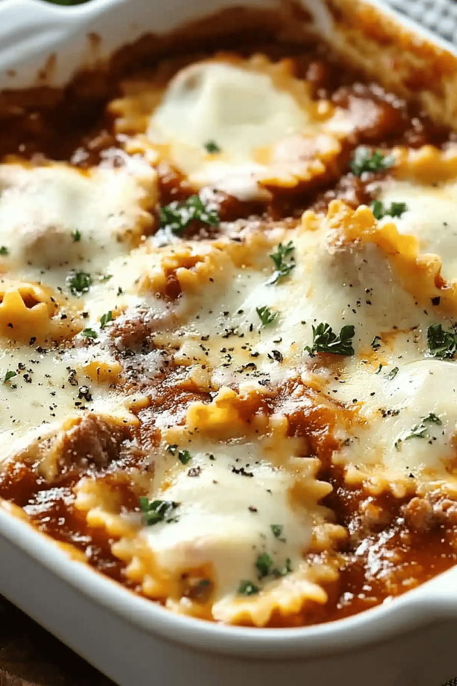 million-dollar ravioli casserole final dish beautifully presented and ready to serve