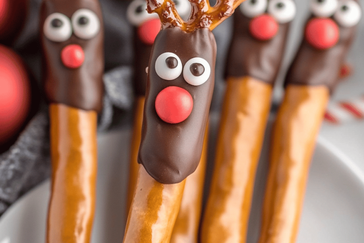 reindeer pretzel rods