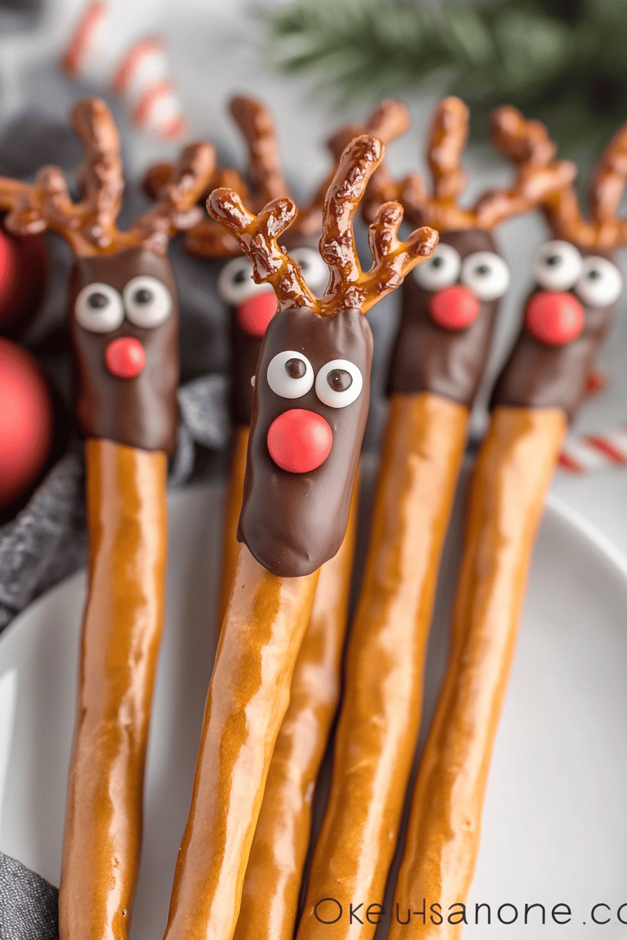 reindeer pretzel rods