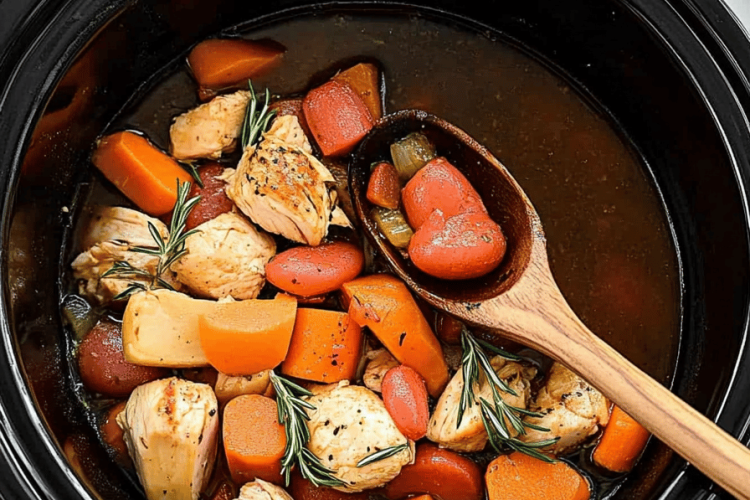 slow cooker chicken vegetables