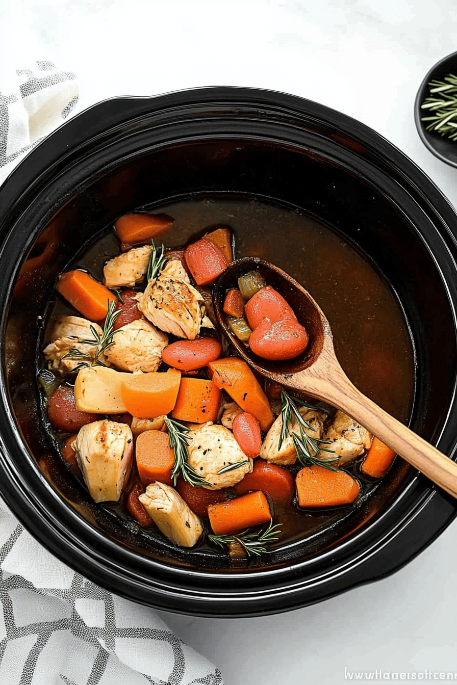 slow cooker chicken vegetables
