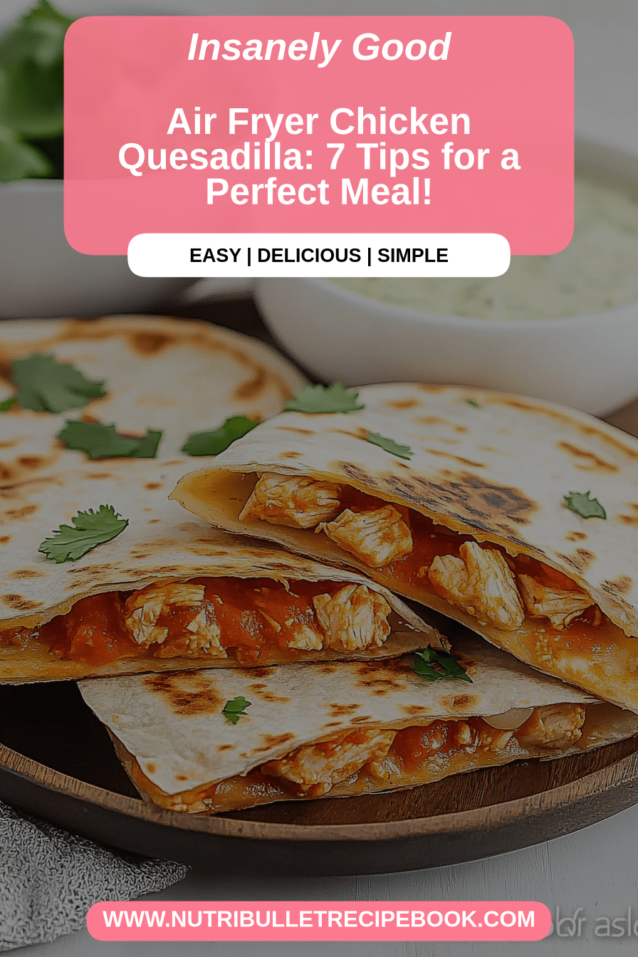 Air Fryer Chicken Quesadilla final dish beautifully presented and ready to serve