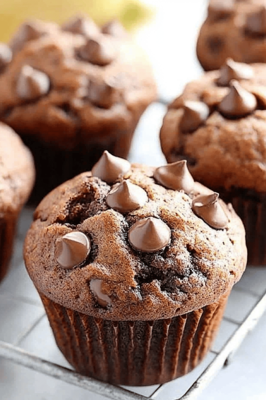 Banana muffins slice on plate showing perfect texture and swirl pattern