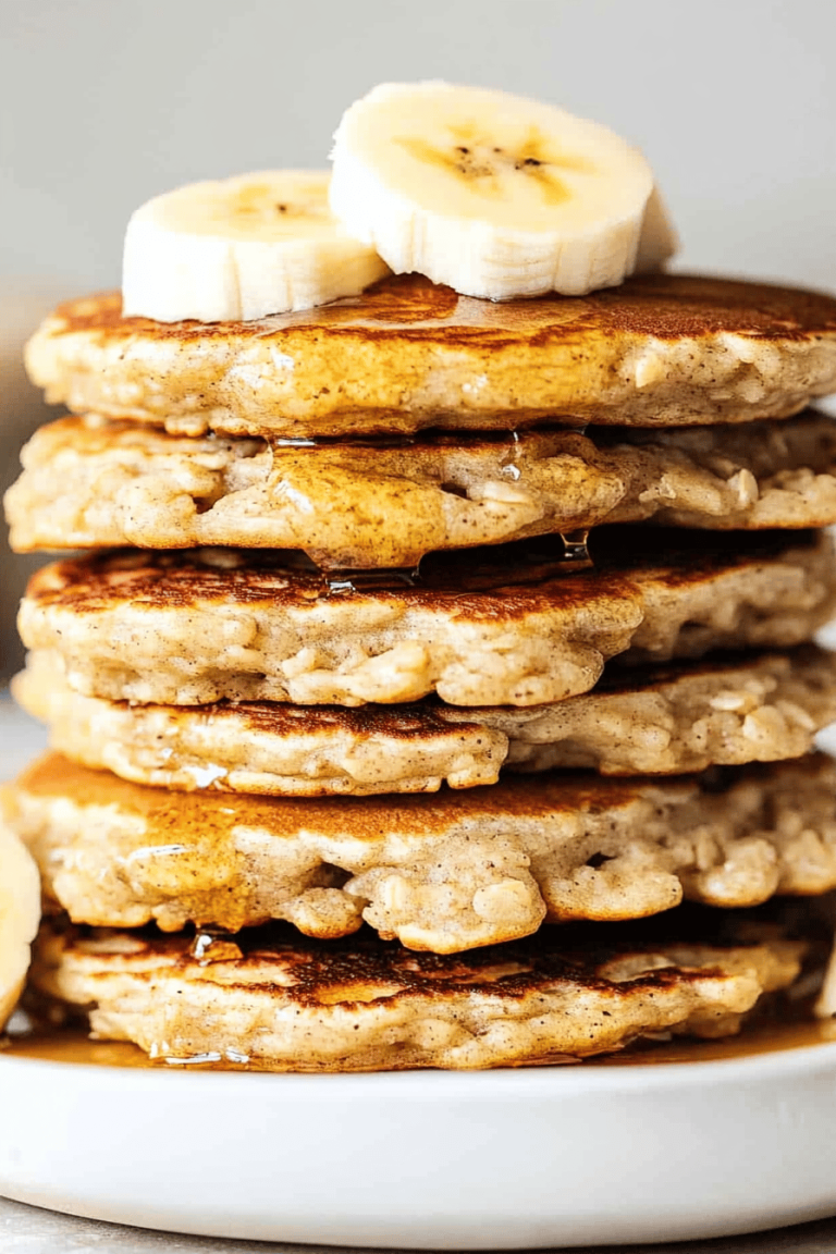 Banana oatmeal pancakes
