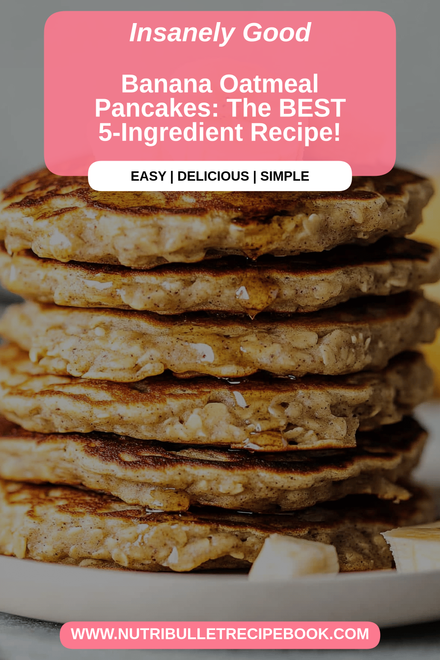 Banana oatmeal pancakes final dish beautifully presented and ready to serve