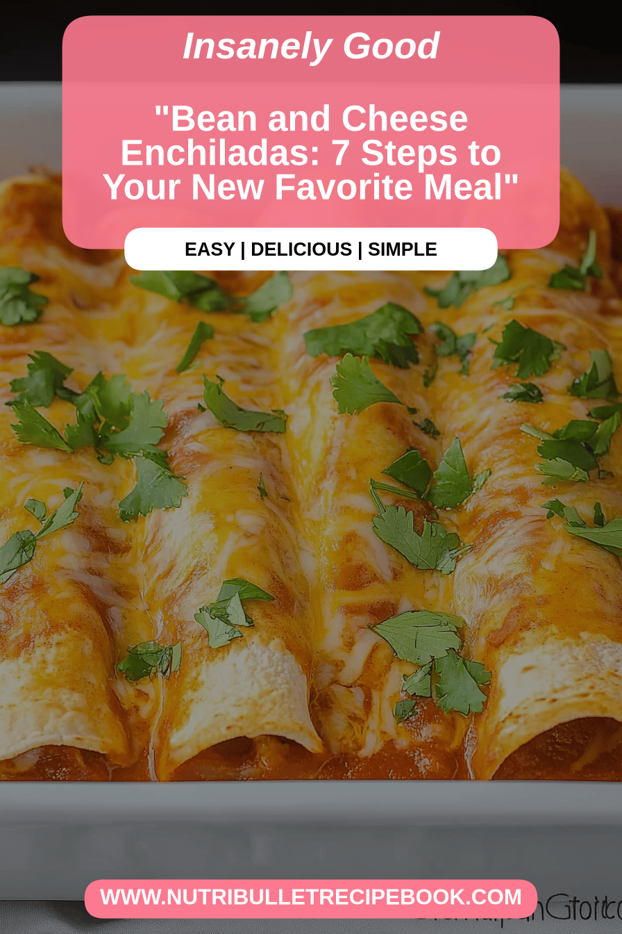 Bean and Cheese Enchiladas final dish beautifully presented and ready to serve
