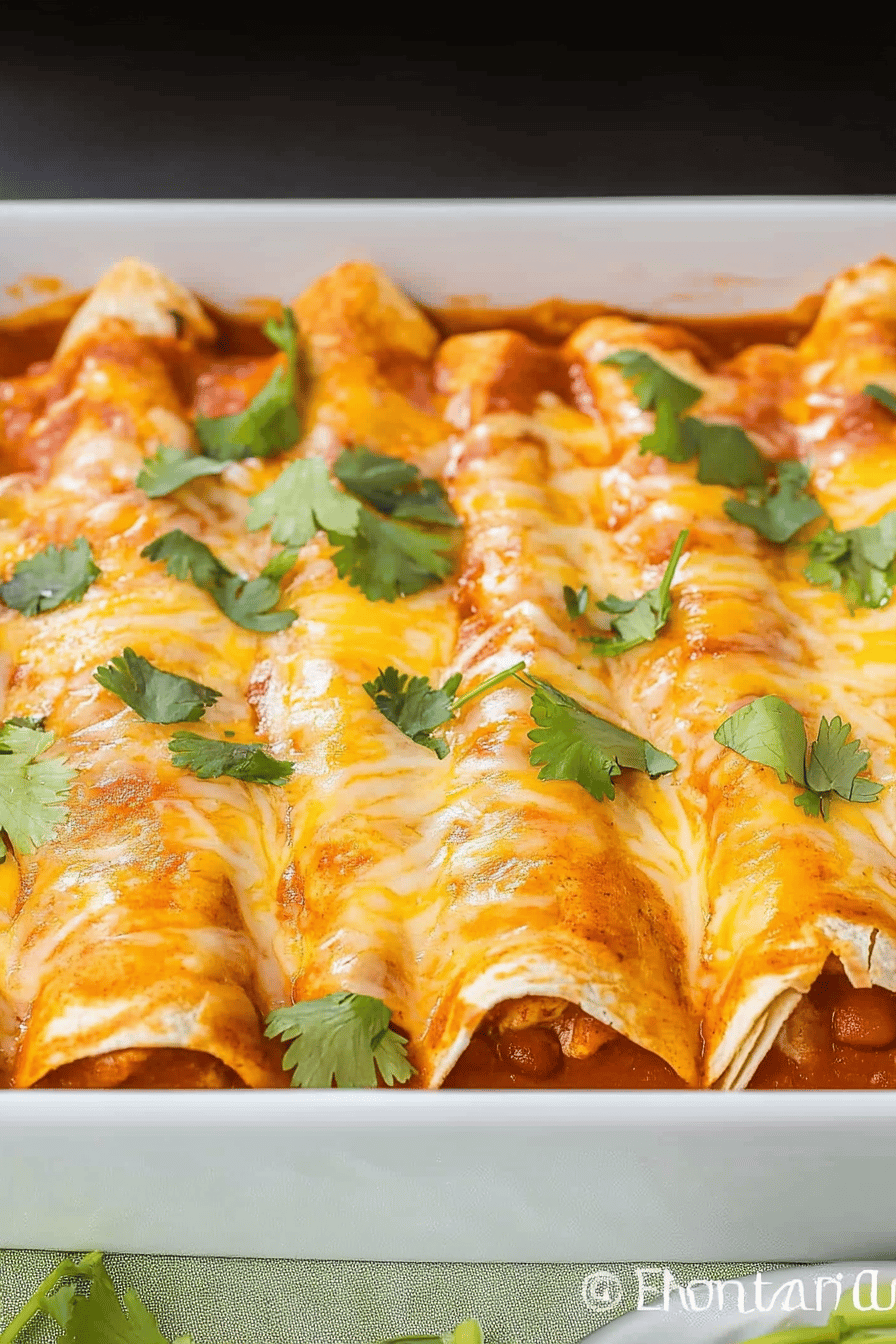 Bean and Cheese Enchiladas slice on plate showing perfect texture and swirl pattern