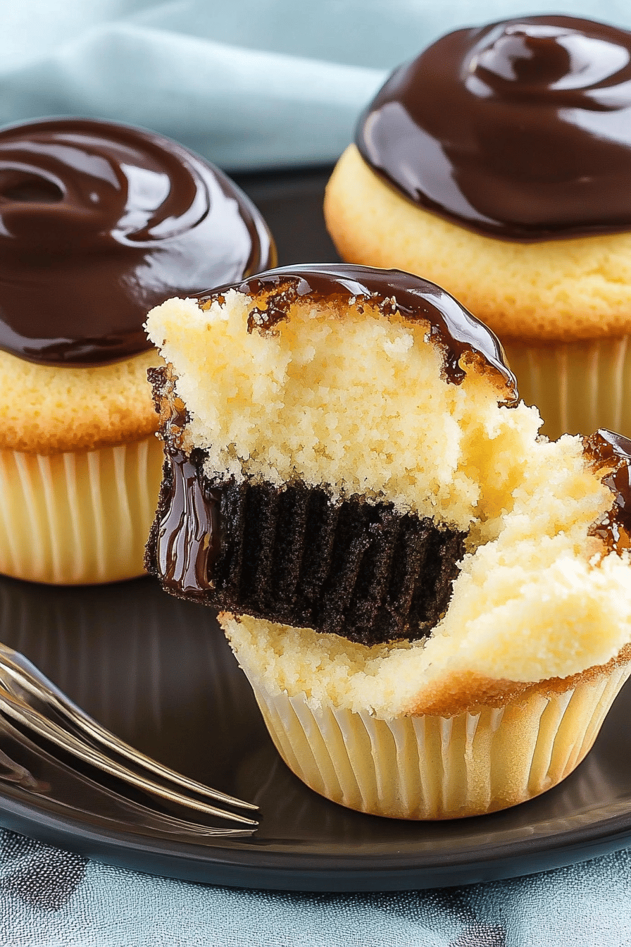 Boston Cream Pie Cupcakes ingredients organized and measured on kitchen counter