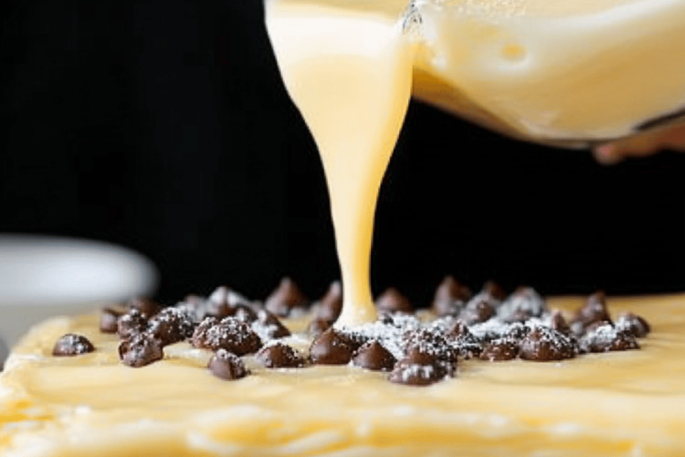 Boston cream poke cake