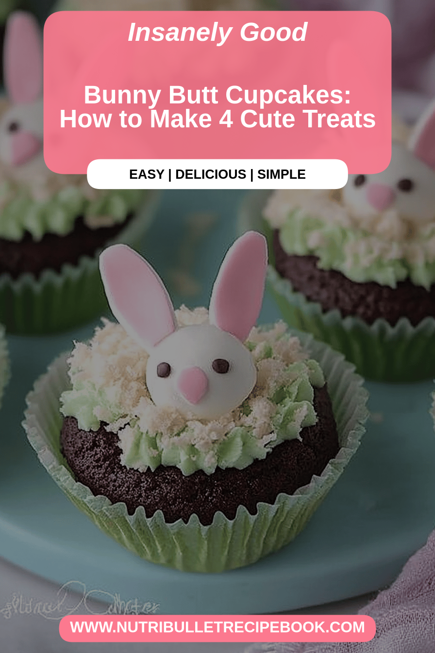 Bunny cupcakes final dish beautifully presented and ready to serve