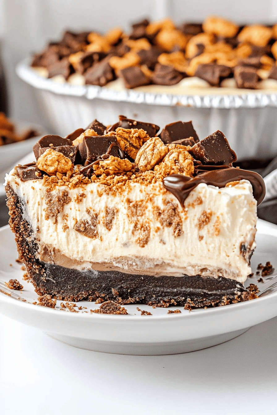 Butterfinger Pie ingredients organized and measured on kitchen counter