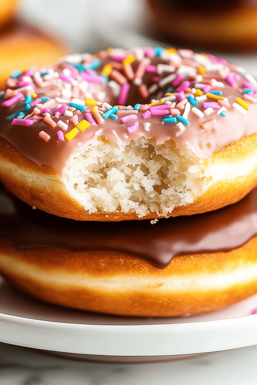 Cake doughnuts slice on plate showing perfect texture and swirl pattern