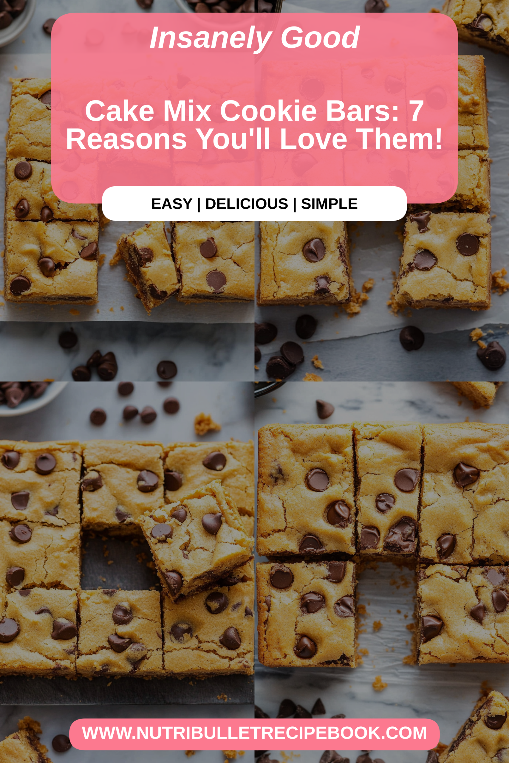 Cake mix cookie bars final dish beautifully presented and ready to serve