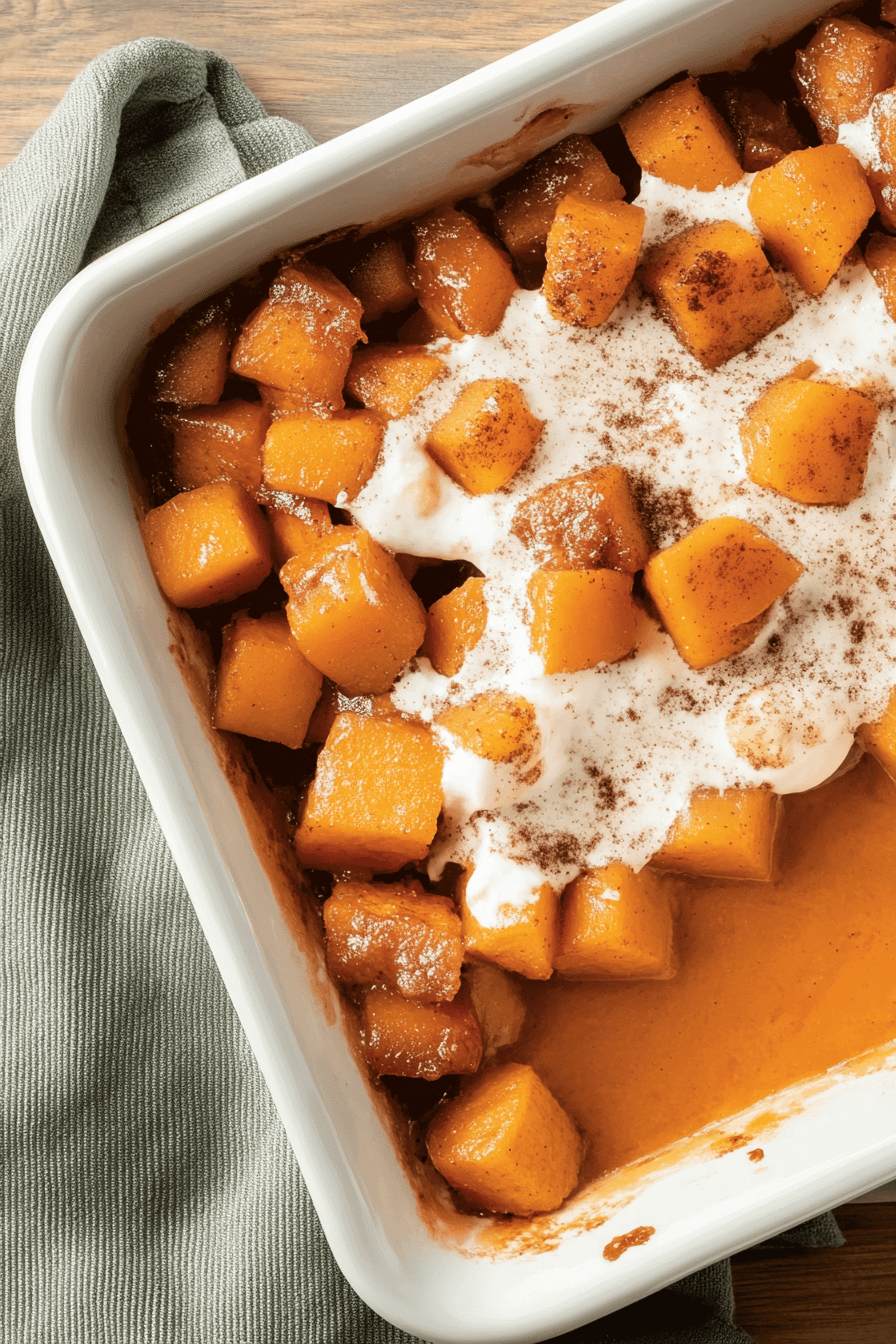 Candied yams ingredients organized and measured on kitchen counter