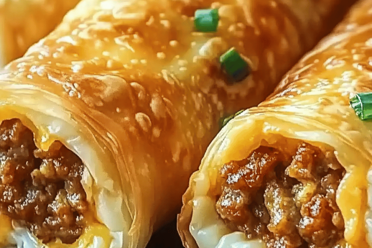Cheesy Sausage Egg Rolls