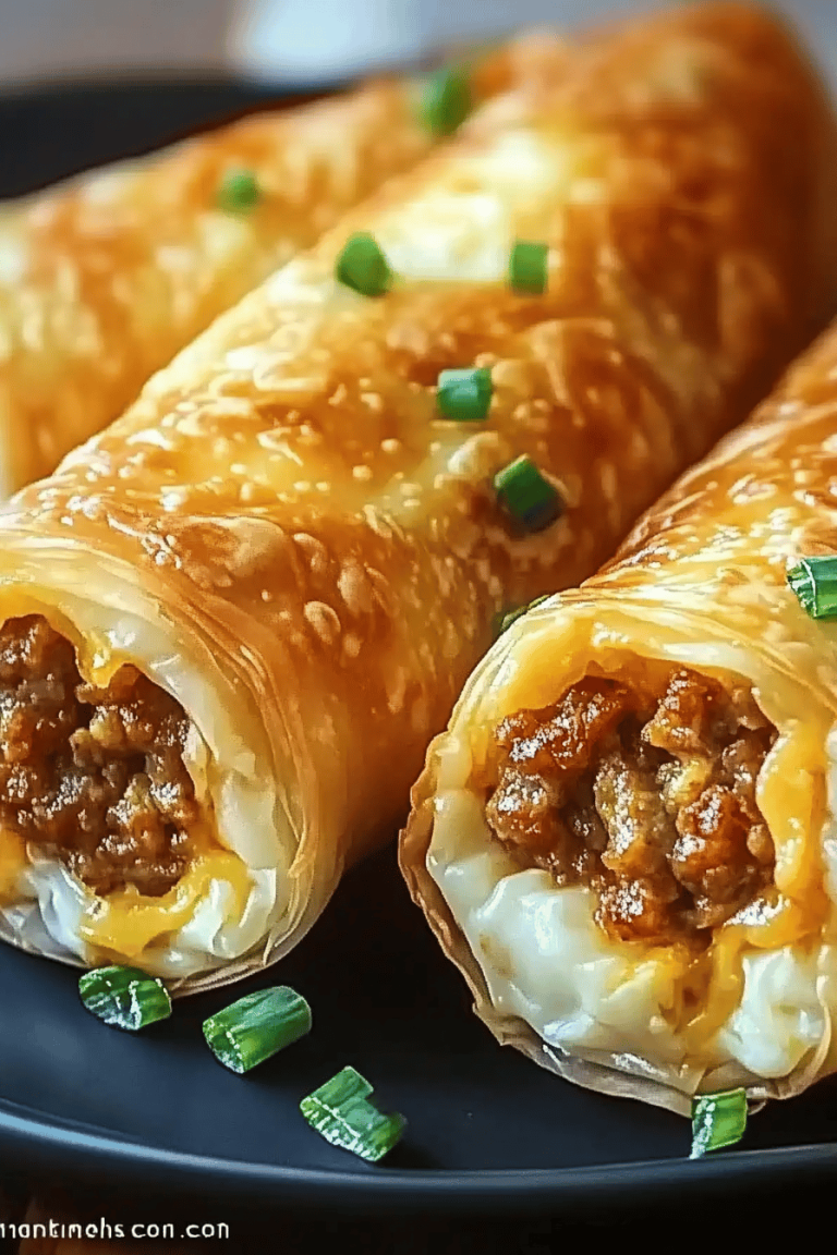 Cheesy Sausage Egg Rolls