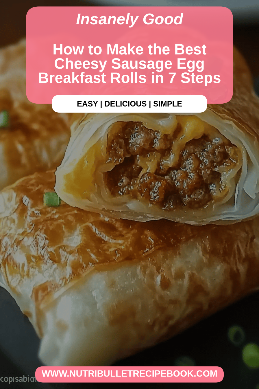 Cheesy Sausage Egg Rolls final dish beautifully presented and ready to serve