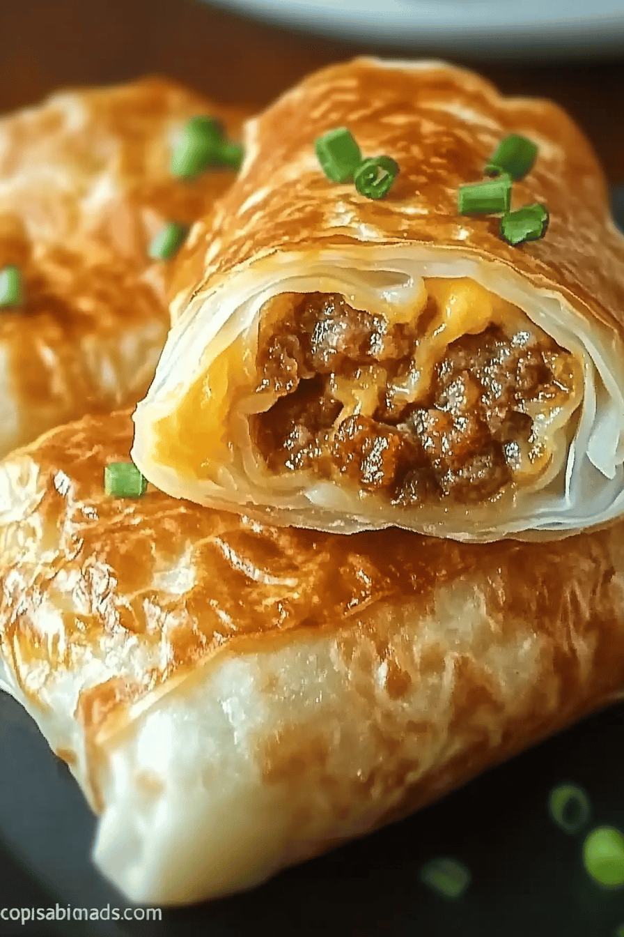 Cheesy Sausage Egg Rolls ingredients organized and measured on kitchen counter