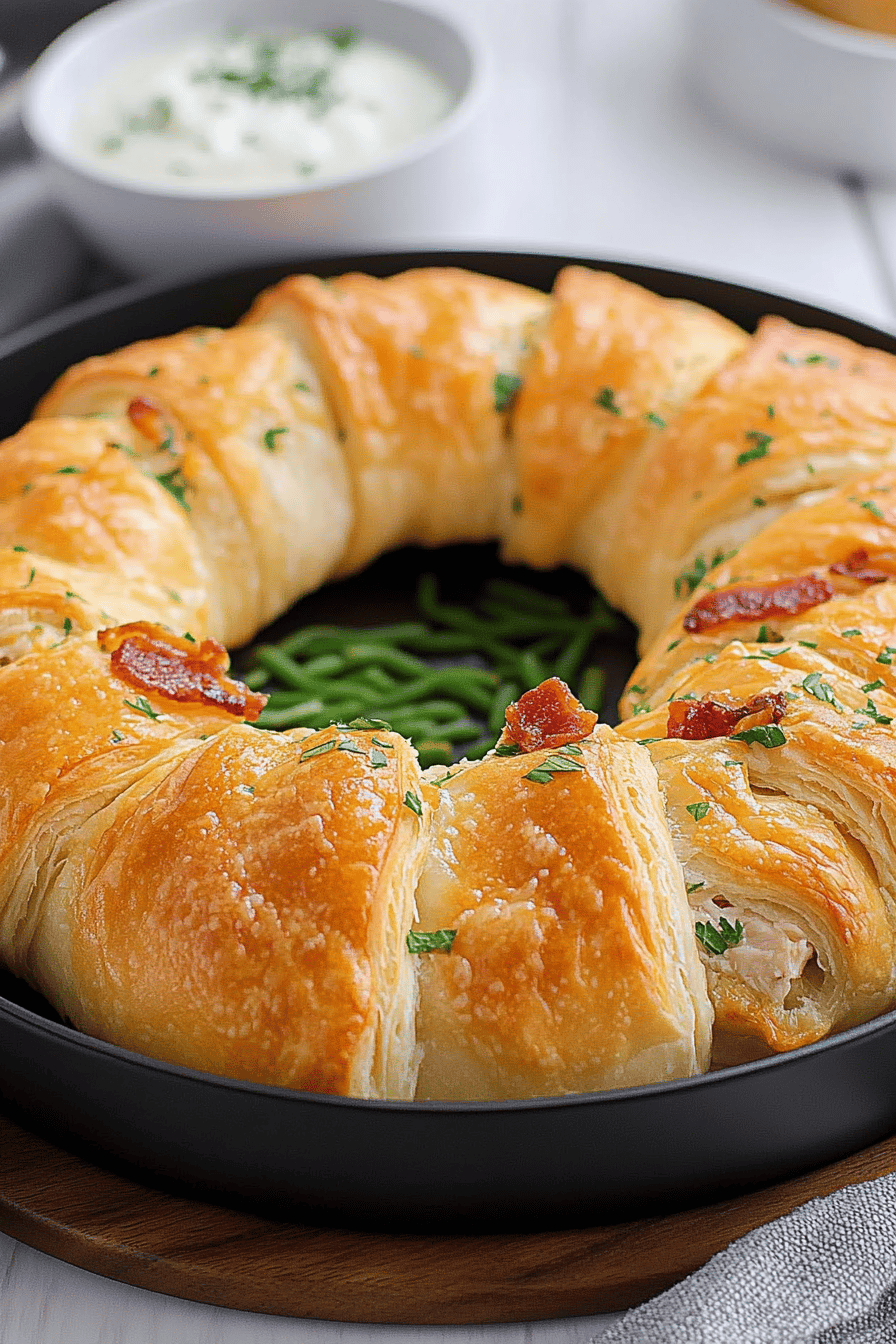 Chicken Bacon Ranch Crescent Ring ingredients organized and measured on kitchen counter